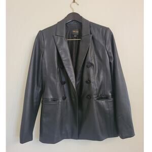 Truth By Republic Faux Leather Blazer Jacket Sz 6